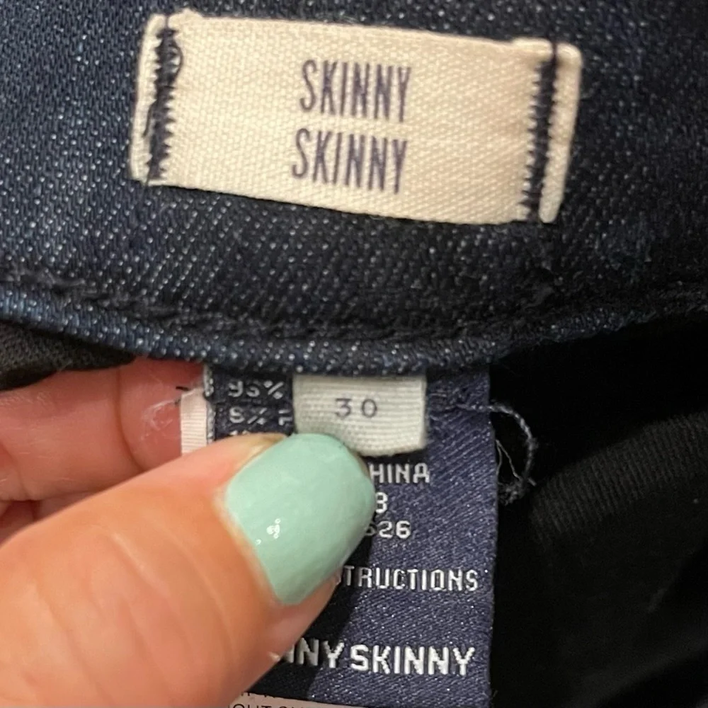 AD: Madewell Skinny Skinny Ankle Zip Jeans Dark wash Sz 30